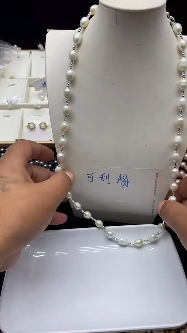 项链合金淡水珍珠1