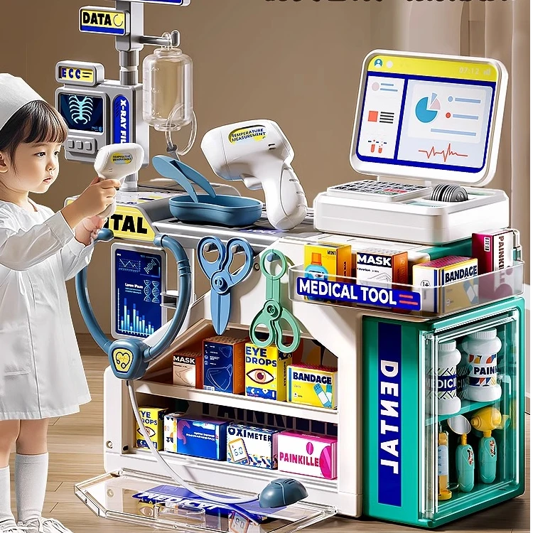 过家家医生玩具仿真护士打针听诊器医疗台套装礼物