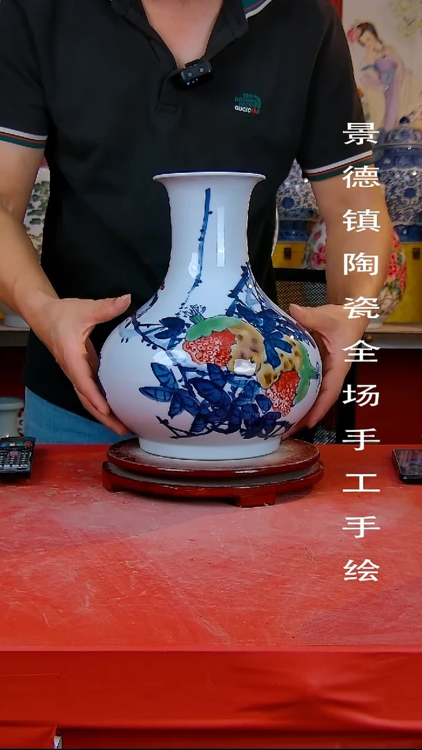 摆件手景德镇陶瓷 全场手工绘2