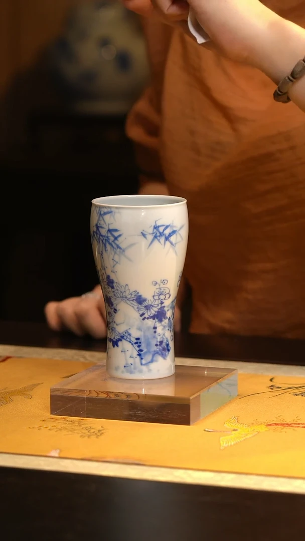LXT良朋福利梅兰竹菊啤酒杯