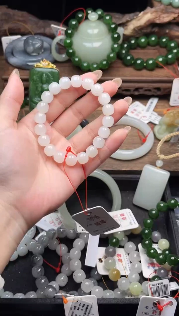 未镶嵌手串和田玉卡10新疆黑山 老型9012849