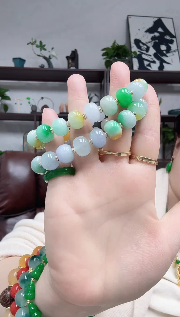 未镶嵌手链翡翠870编号手串