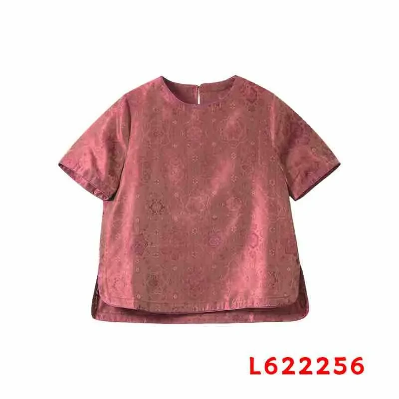 娟 新中式风 622256 香云纱 鎏光绸 宝相花 上衣