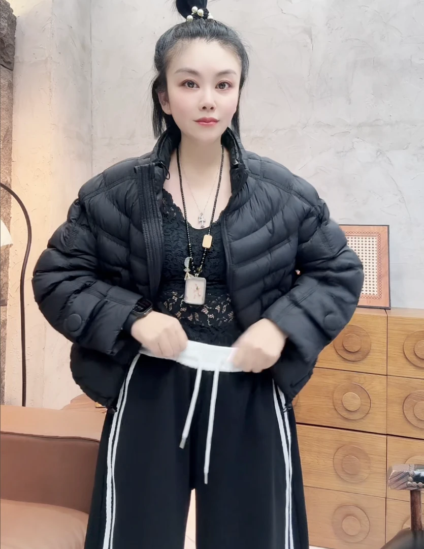 晶姐-8832欧货女装冬季简约韩版网红冬季洋气时尚百搭棉服