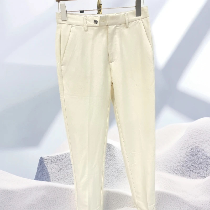 292米杏色秋款高端定制休闲西裤