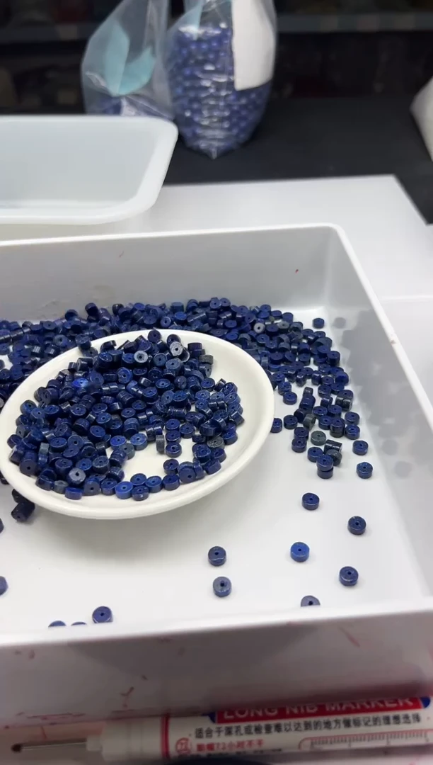未镶嵌颈饰玛瑙/玉髓w2102青*金石直切6*3mm*30颗