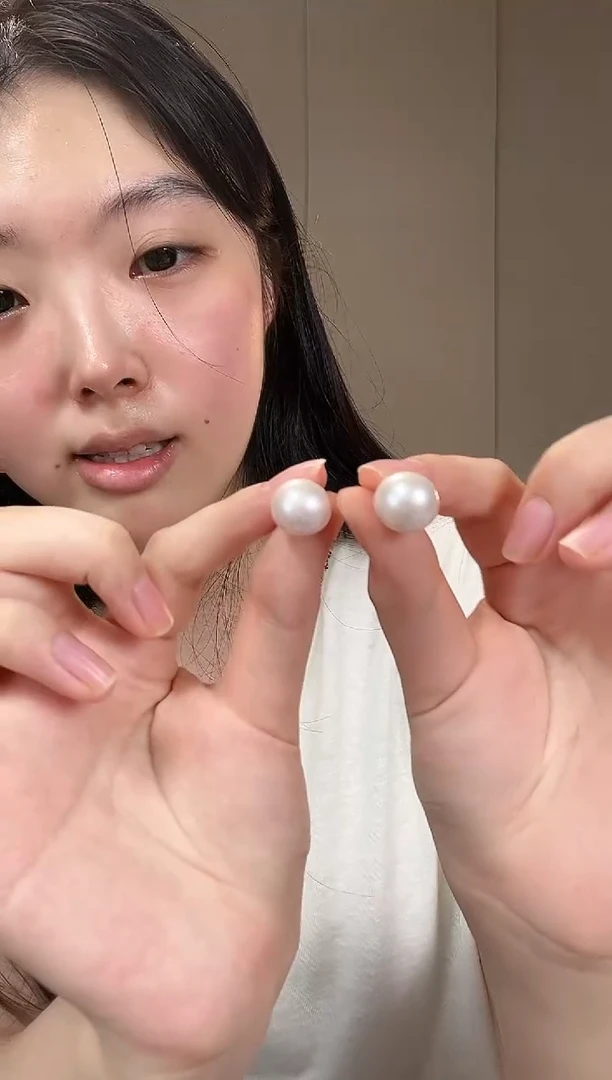 银S925镶嵌耳饰淡水珍珠