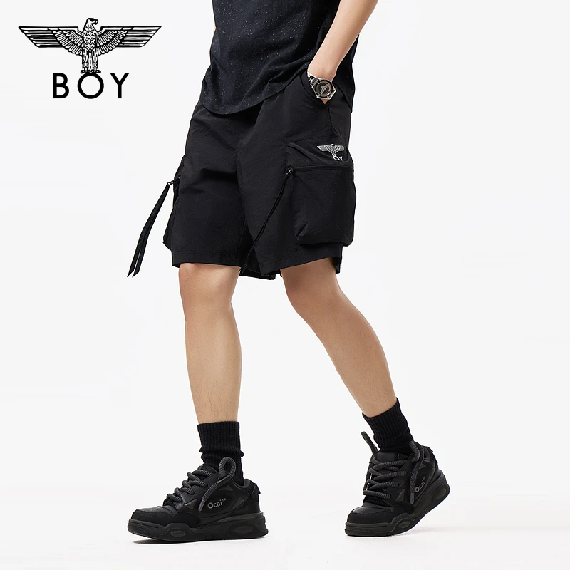 BOYLONDON25新款春夏季男女同款休闲宽松潮牌短裤N32005