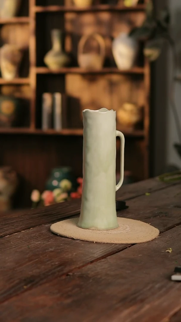 摆件23-336 陶瓷花器高26口径7