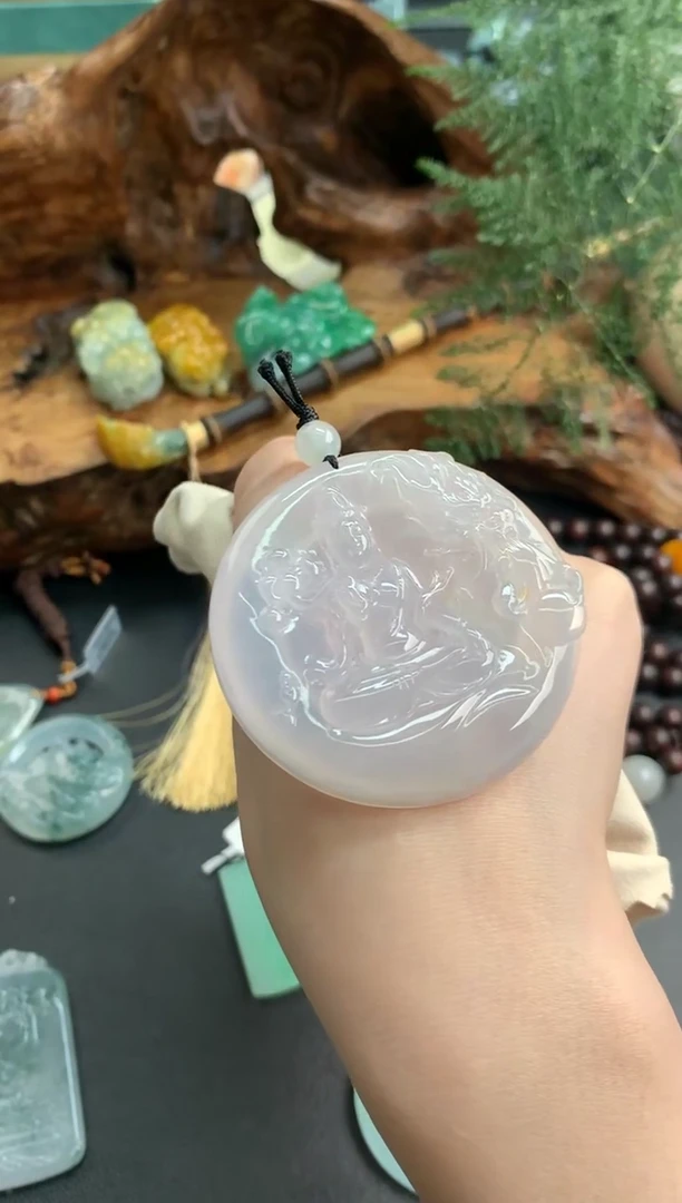 吊坠(不含链)未镶嵌翡翠碧*咸翡翠饰品-195