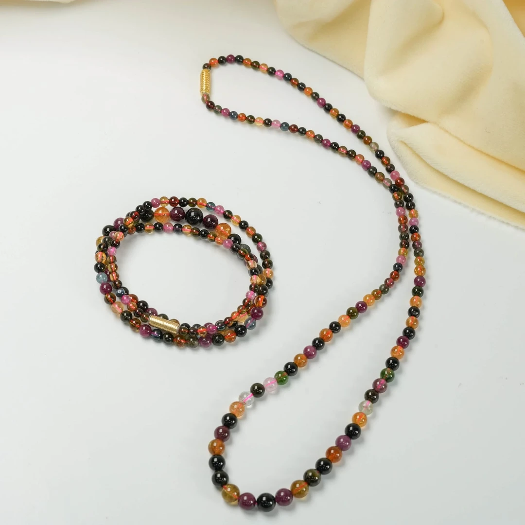 【星浩珠宝】碧玺塔链31-10T01L809【多样性发一件】3-7mm