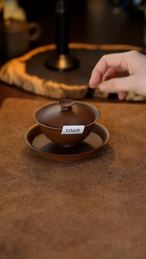 【闪购商品】雲梦茶器紫陶盖碗花色随机1068