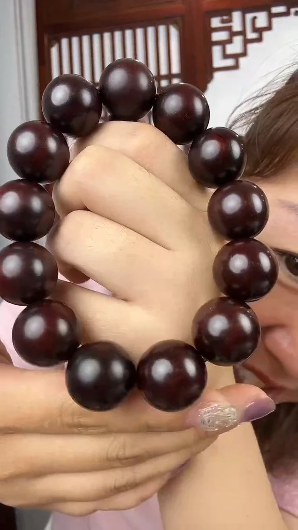 檀香紫檀（小叶紫檀）小叶紫檀卡1.8单圈手串220