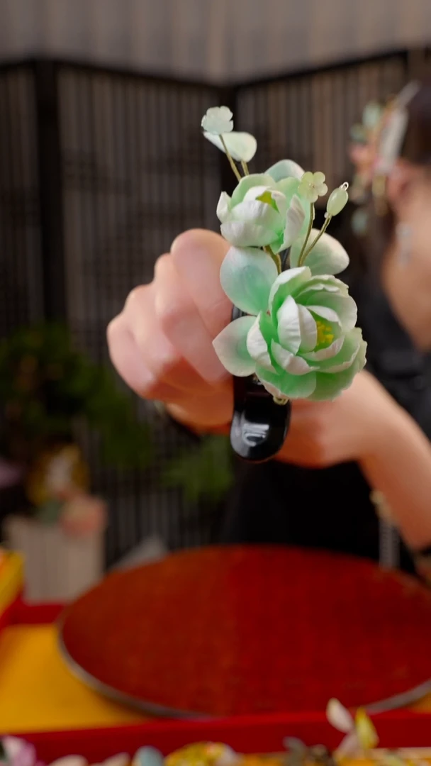 刺绣非遗苏绣绒花