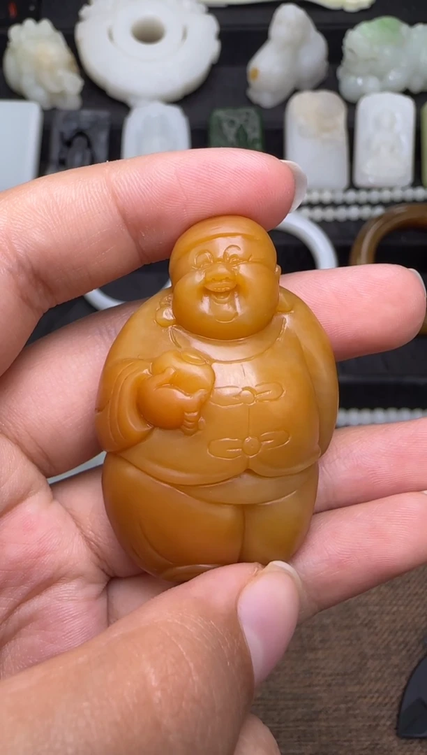 吊坠(不含链)未镶嵌和田玉守**使吊坠