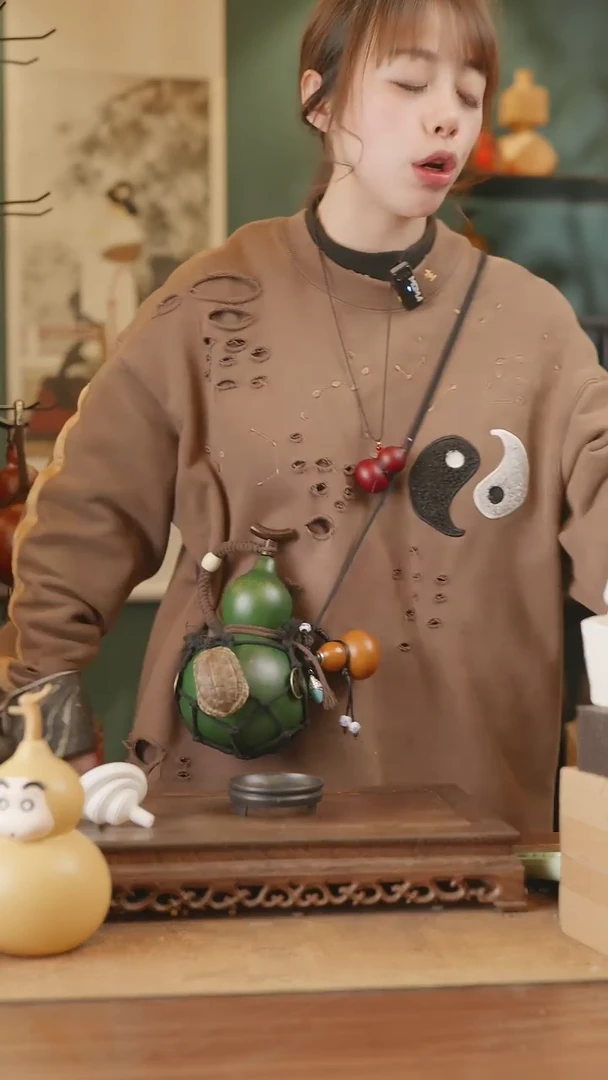 【闪购商品】410号精品天然大漆工艺防渗内胆酒葫芦~