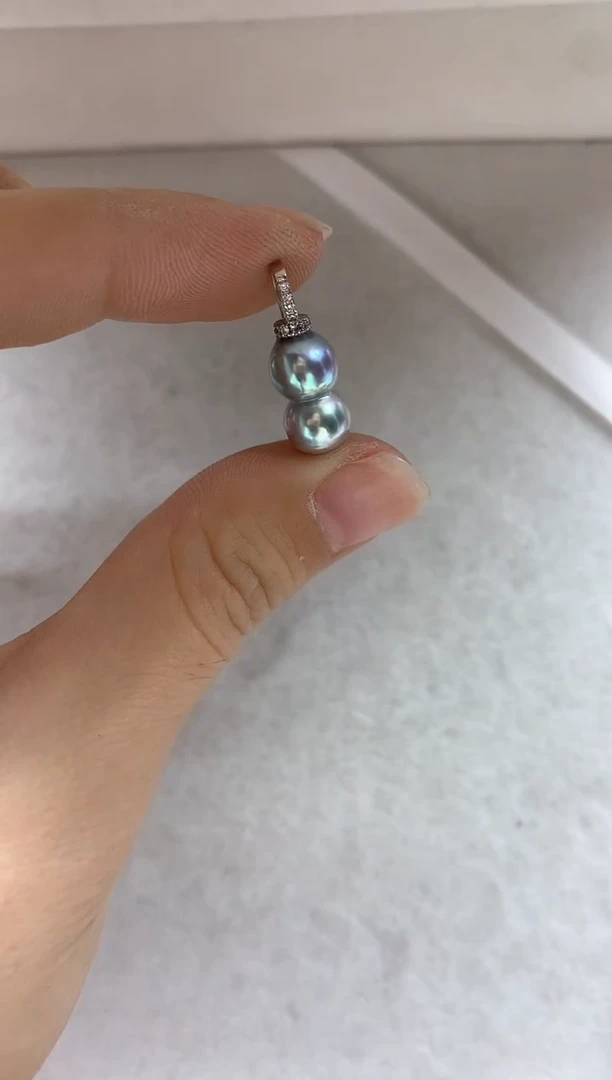 吊坠(不含链)银S925镶嵌海水珍珠多样性发其一