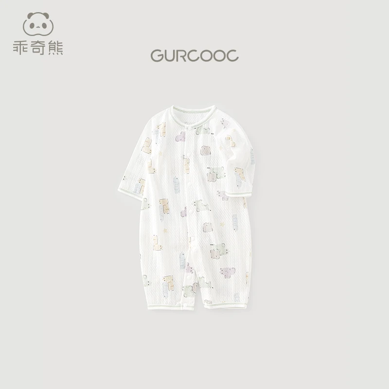 【轻雪莲】蛇年宝宝连体衣夏季薄款长袖空调服婴幼儿哈衣爬服透气