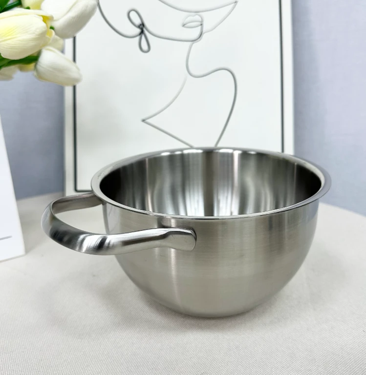 【带耳沙拉盆】18/10不锈钢高奢加厚料一体成型沙拉盆和面盆搅拌盆