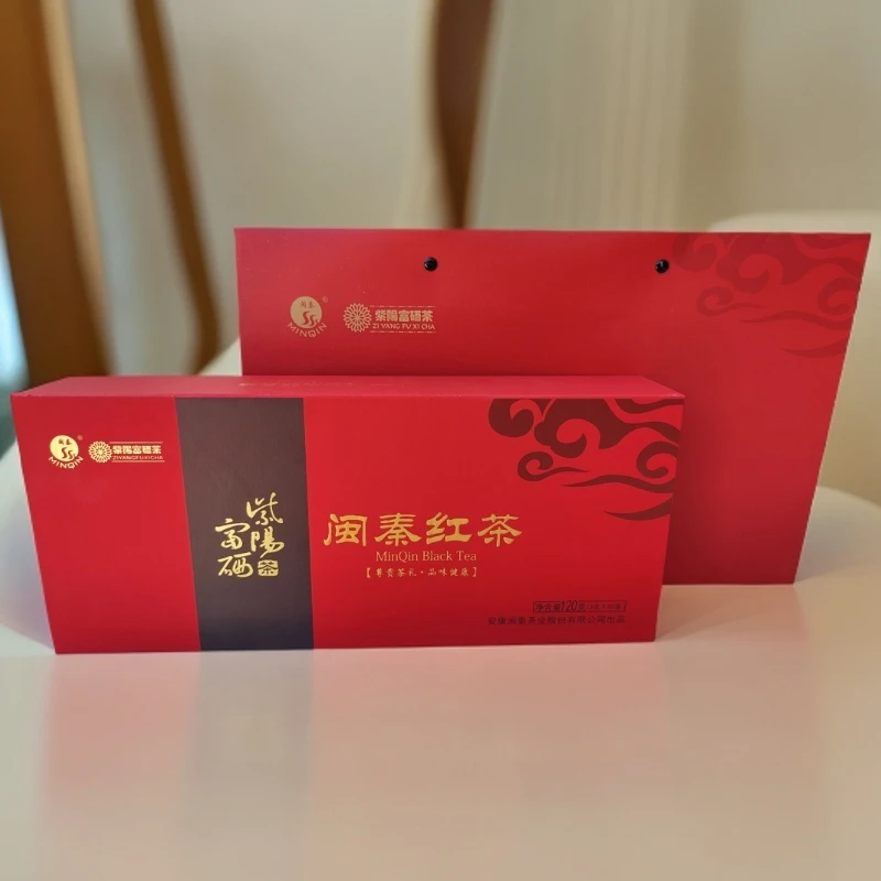 MINQIN/闽秦紫阳富硒茶闽秦红茶条装礼盒