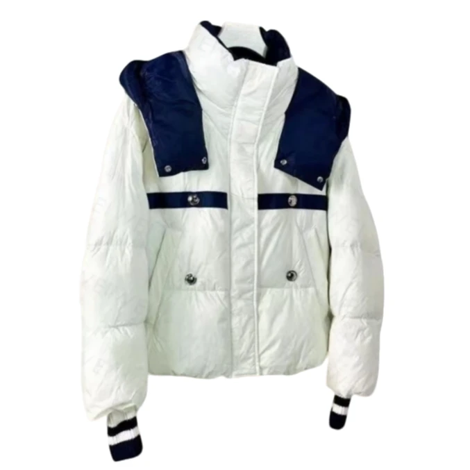 秋冬女士休闲百搭加厚拼接羽绒服外套（5034）