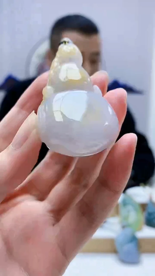 未镶嵌定制翡翠4898zm-毛货挂件葫芦27