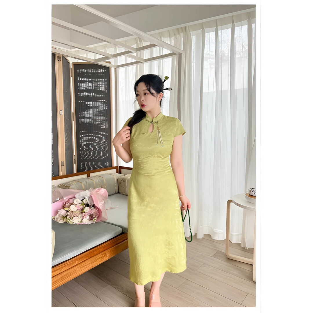 【夏天来了--】新中式改良旗袍连衣裙 0694