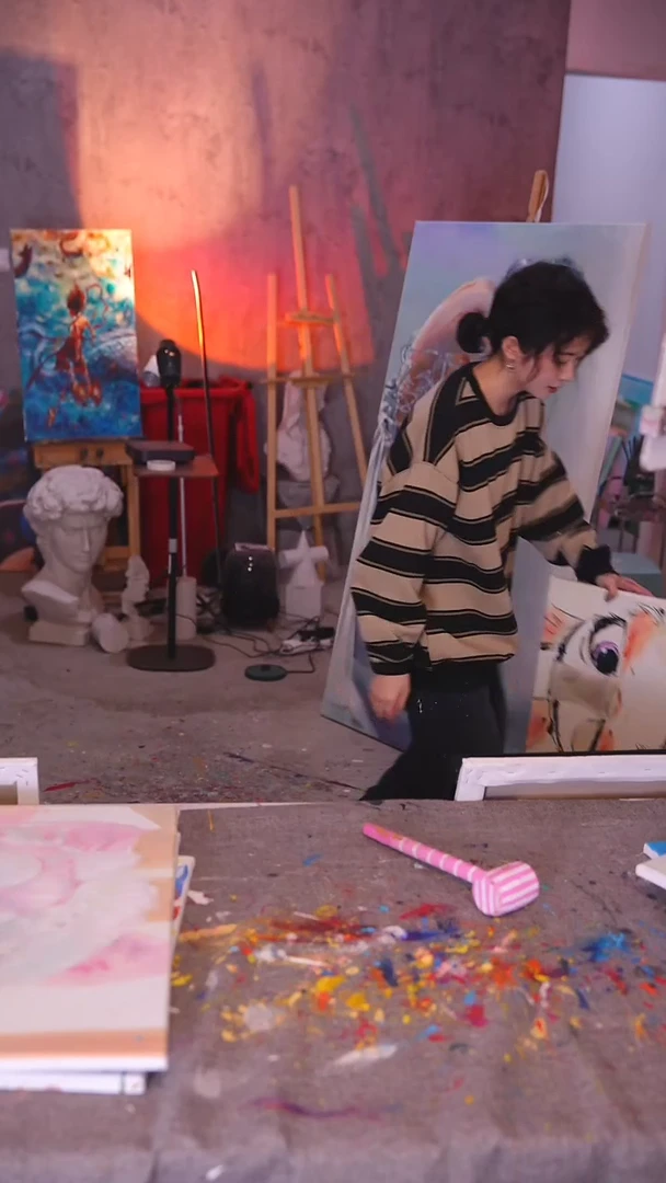 【闪购商品】油画尼克朱迪连副丙烯画