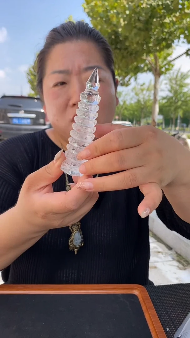 未镶嵌珠宝半成品水晶白水晶文昌塔D149