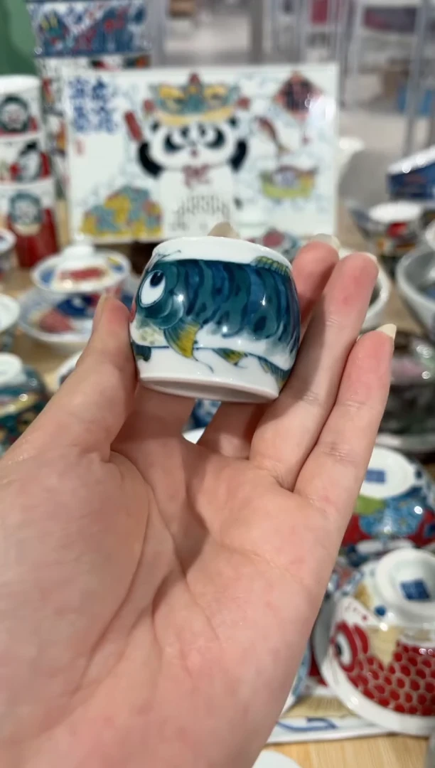 拙明院（福利价格）神仙鱼盖置（蓝）