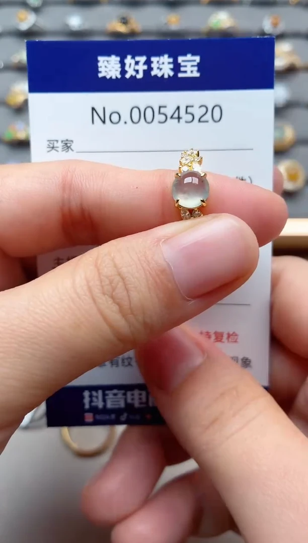 银S925镶嵌戒指翡翠1
