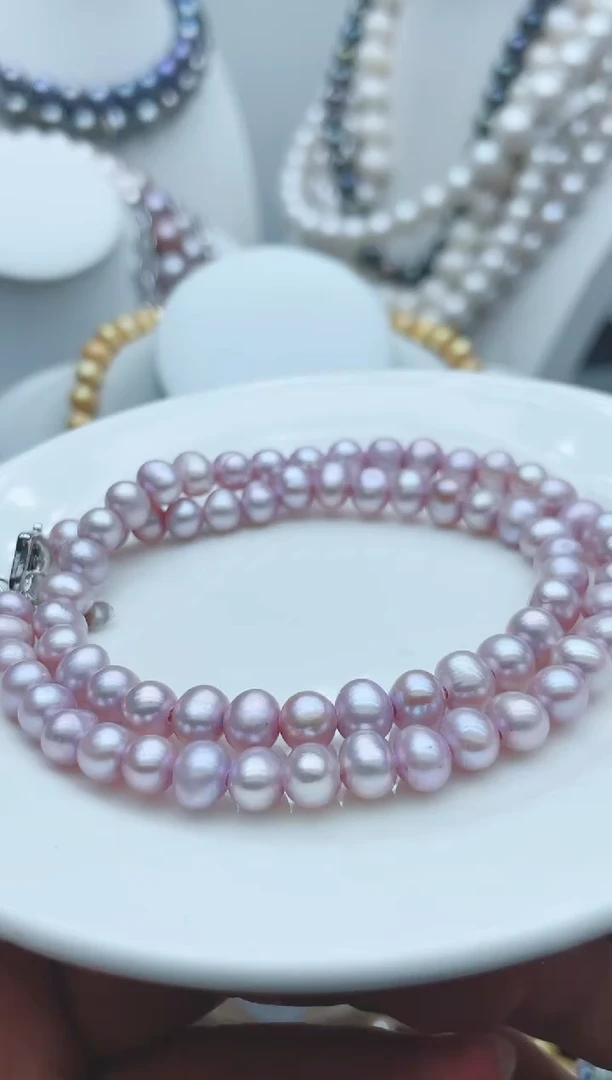 【闪购商品】淡水珍珠颈饰钛钢1