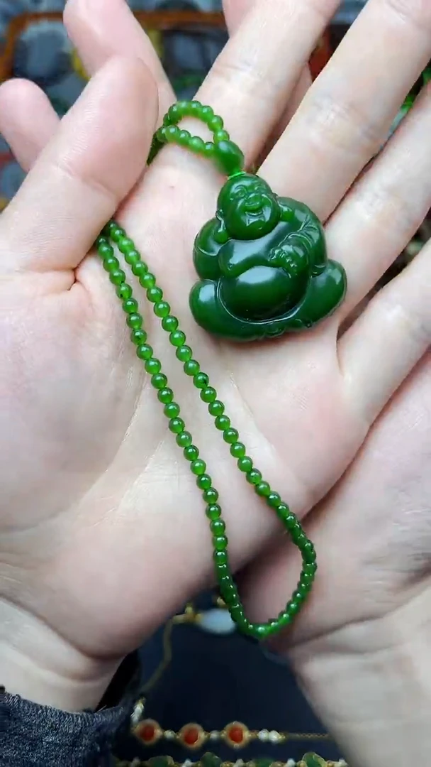 颈饰未镶嵌和田玉佛公 06
