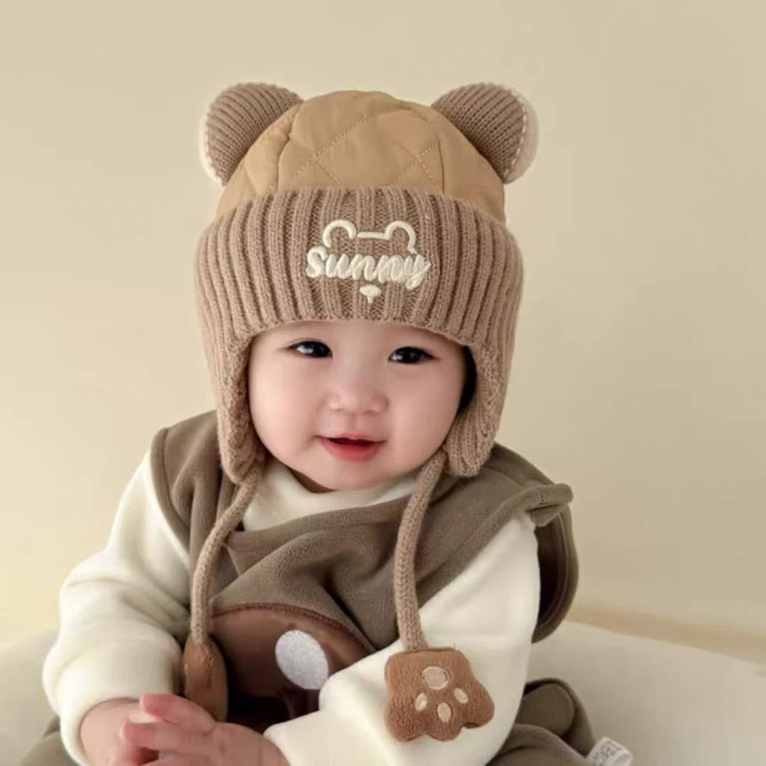 秋冬6个月宝宝帽子男童冬季1岁儿童男孩2024新款秋冬季婴儿冬天女