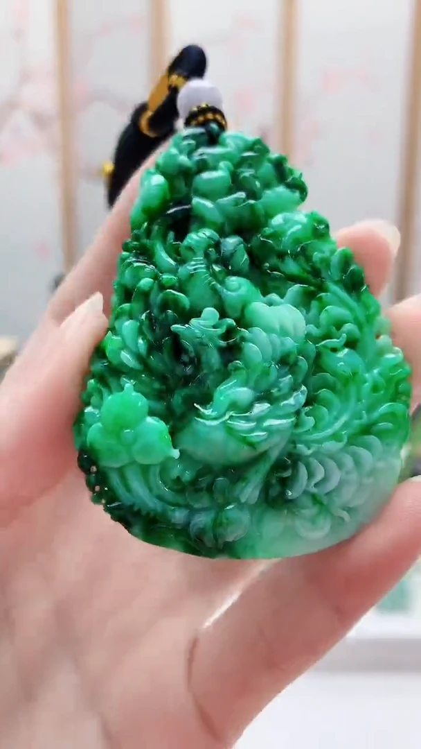 未镶嵌定制翡翠5060ry-毛货挂件82