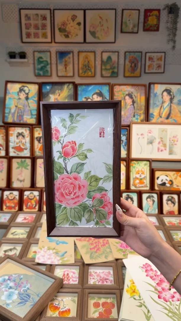 国画红山茶 手绘国画27