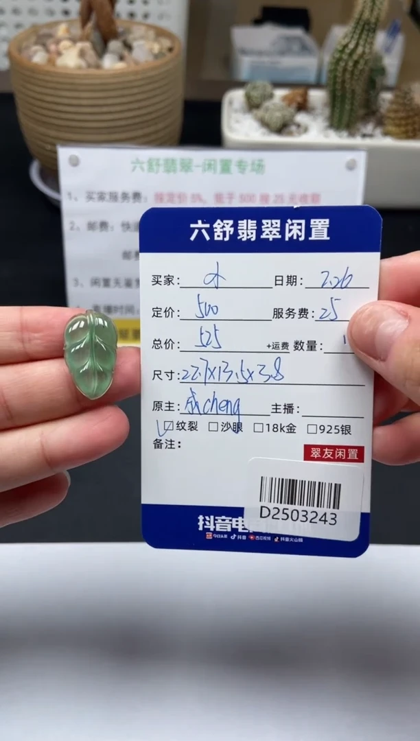【闪购商品】翡翠颈饰未镶嵌D2503243