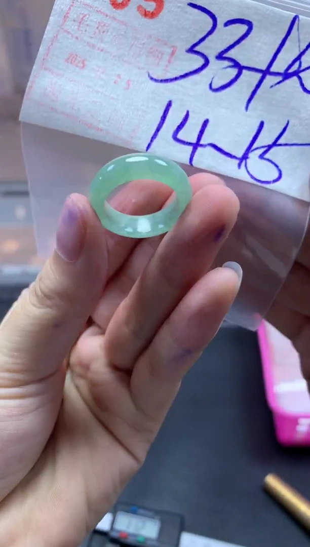 未镶嵌定制翡翠戒圈14-15#43毛货需精细抛光