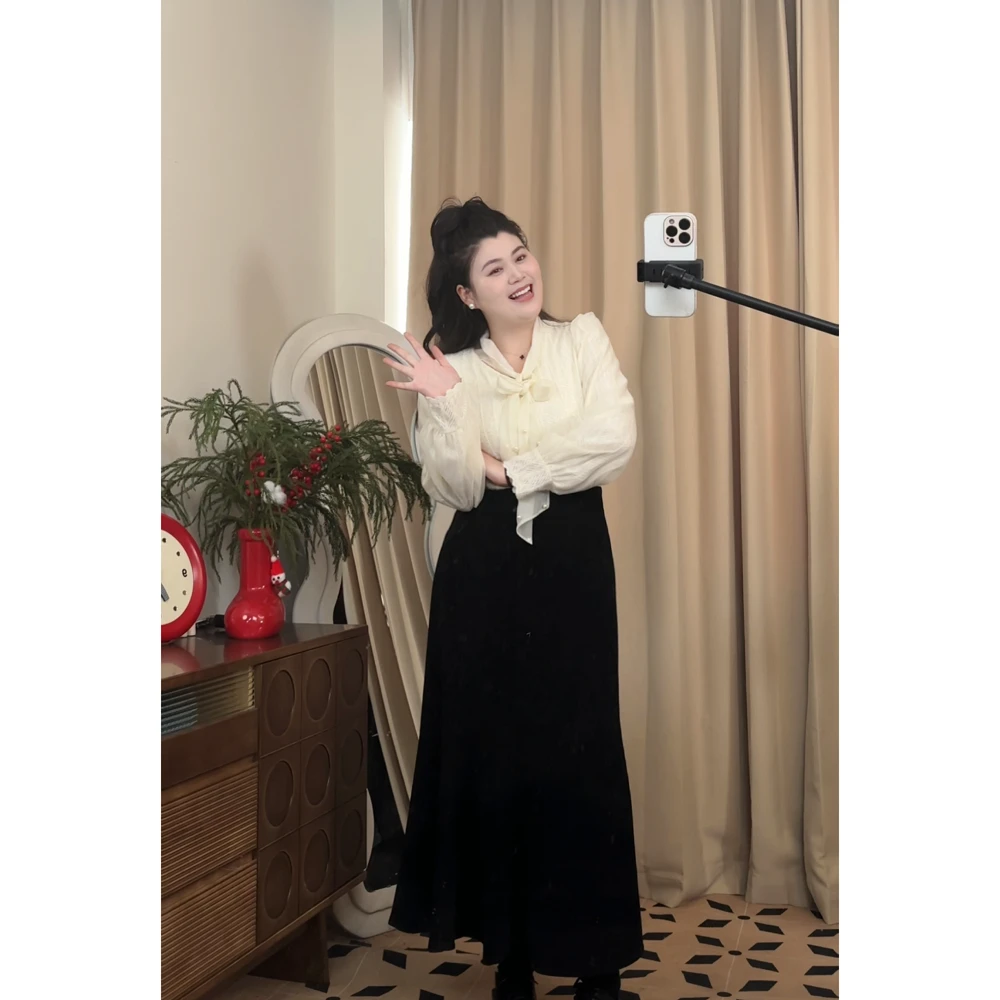 【小稳清仓】微胖大码加厚百搭显瘦鱼尾半裙5013