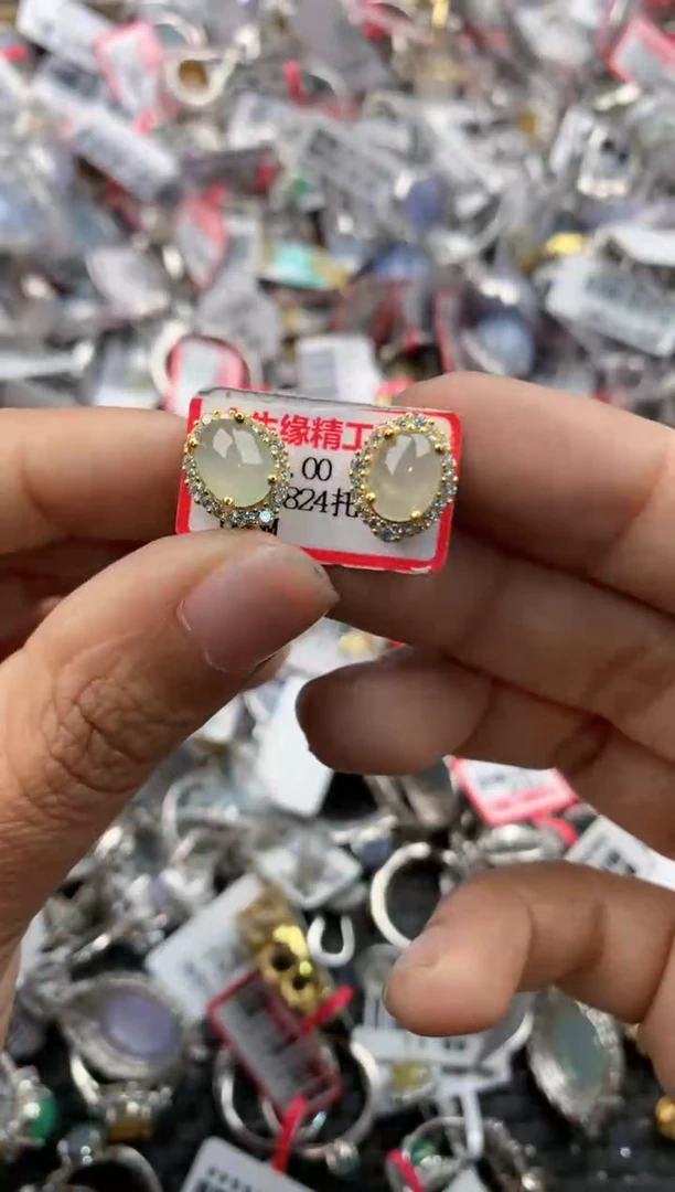 银S925镶嵌戒指翡翠12-12    9