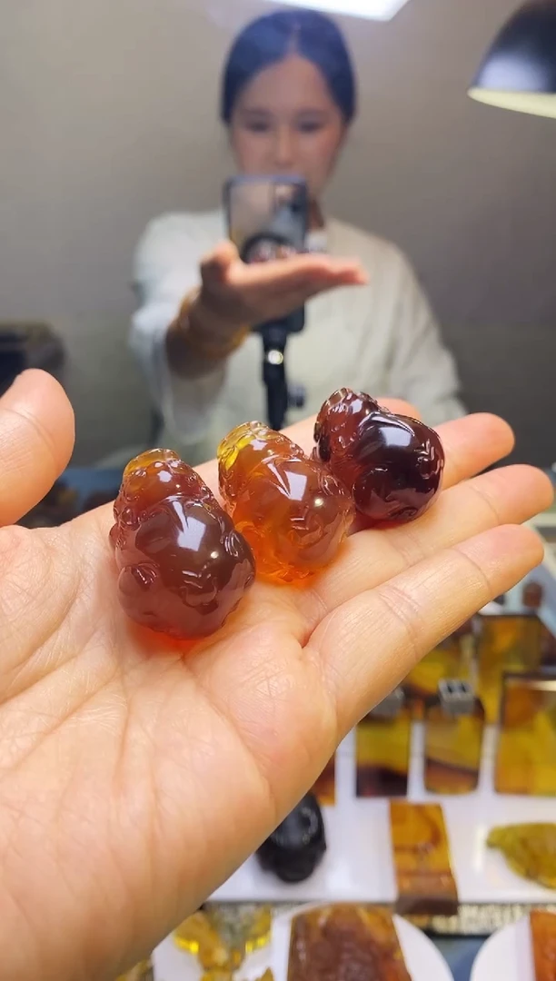 未镶嵌颈饰琥珀SN40-56（貔貅·拍4单）