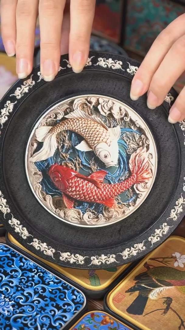 壹藏贰宝双鱼小壶承