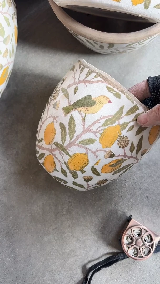 【闪购商品】陶瓷花盆高14cm内口12cm