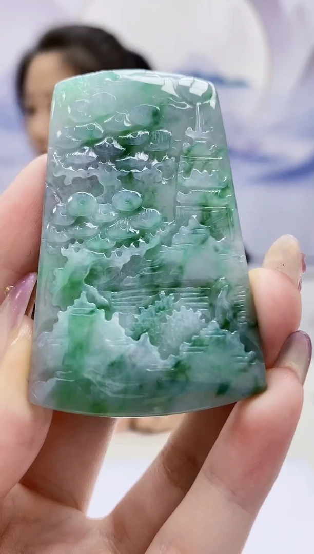 定制翡翠未镶嵌4902jw-毛货挂件47