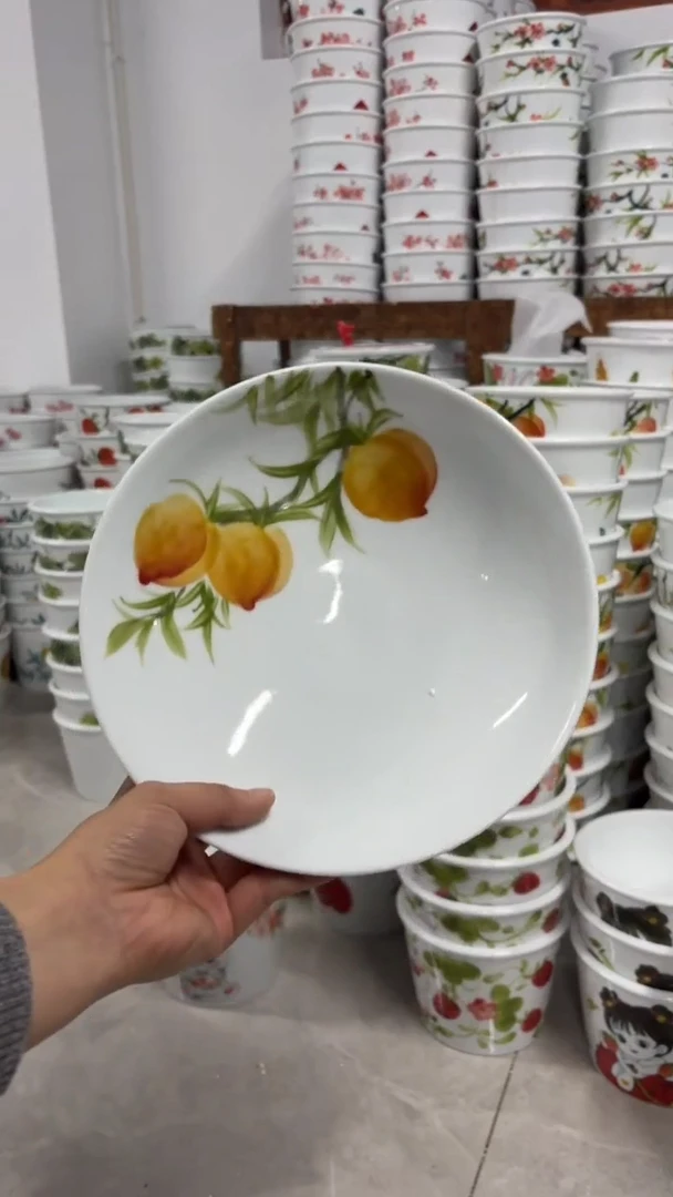 景德镇手绘釉中彩（食品级）高脚深盘