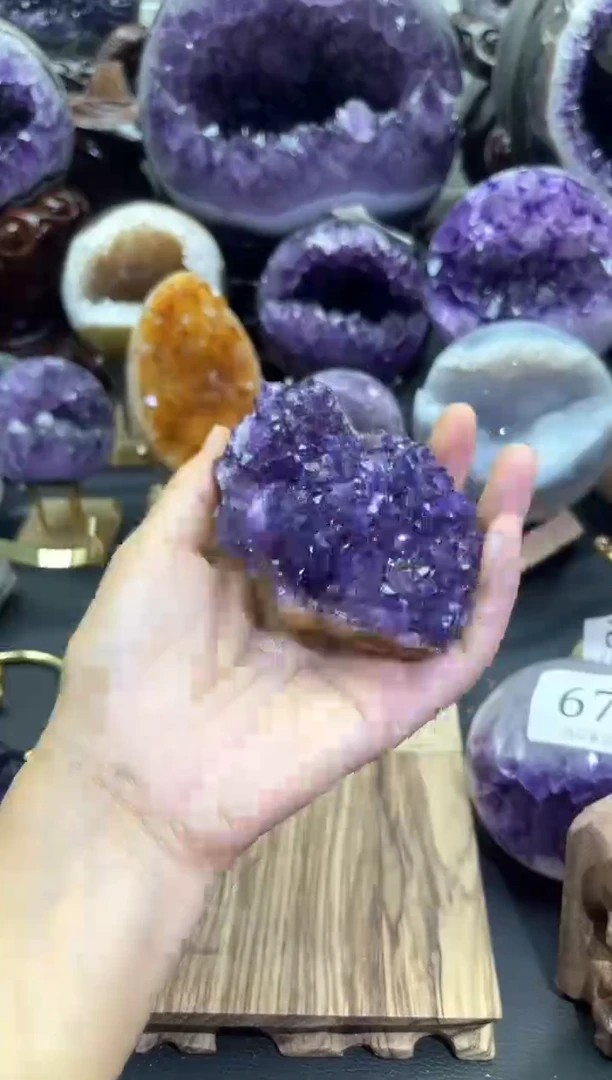 未镶嵌大型摆件（非配饰）紫晶693号晶花