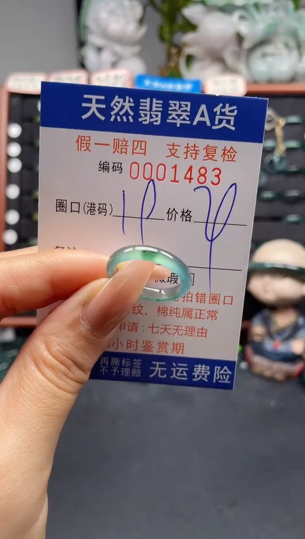 未镶嵌戒指翡翠19*1483