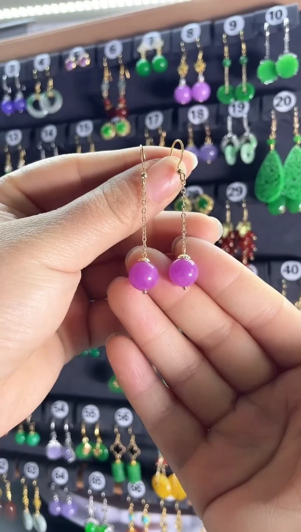 【闪购商品】翡翠耳饰银S925镶嵌08....