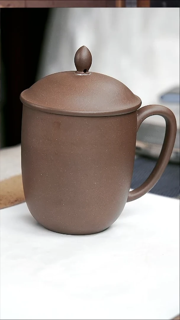 茶杯紫砂叁**耳底曹清高温盖杯微瑕
