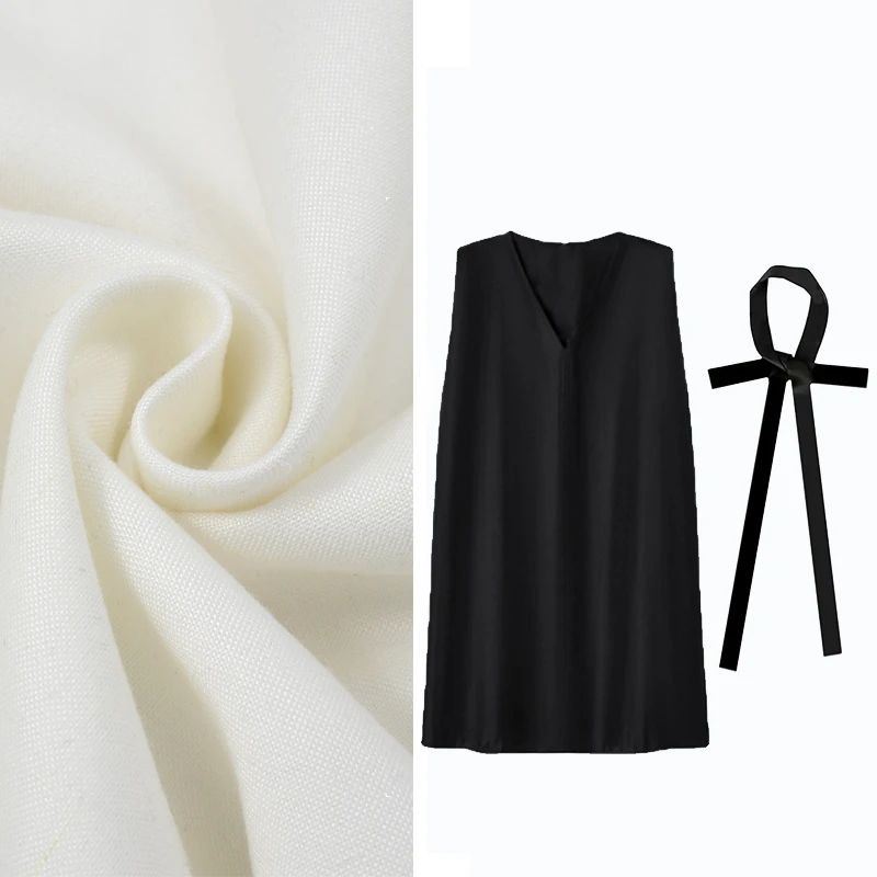 肖肖家~/ooTD丨韩系清冷高级感慵懒随性V领老钱马甲裙 26219